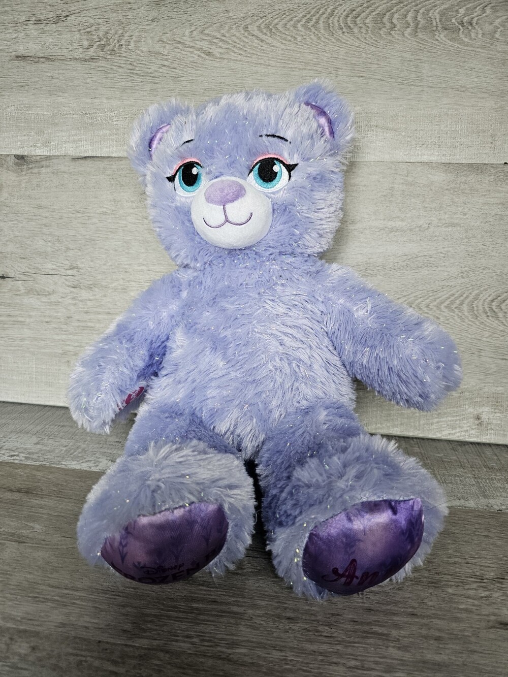 Build-A-Bear Disney Frozen II Anna Purple Sparkle Plush Stuffed Toy BAB